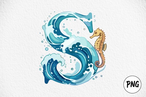 Download Watercolor Ocean Letter S Clipart - Letter Collection