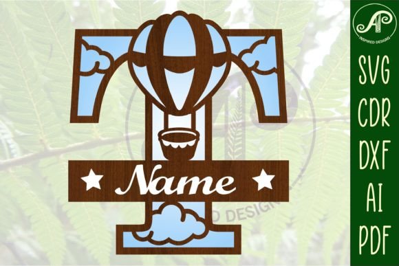 Download Hot Air Balloon Letter T SVG File - Letter Collection