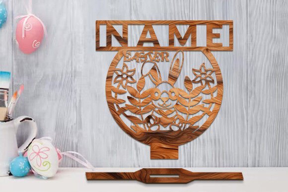 Download Easter Stands Name Sign Laser Cut SVG - Premium Resources