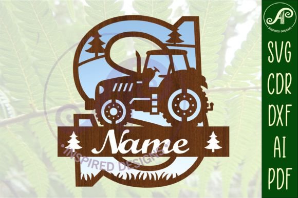 Download Tractor Monogram SVG Letter S Cut File - Letter Collection
