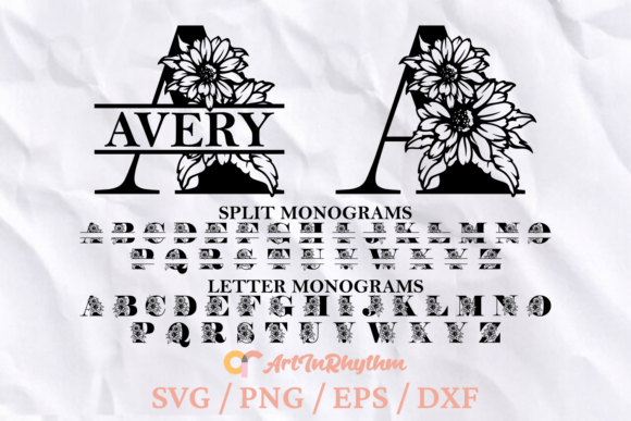 Download Sunflower Monogram Letters Svg, Alphabet - Letter Collection