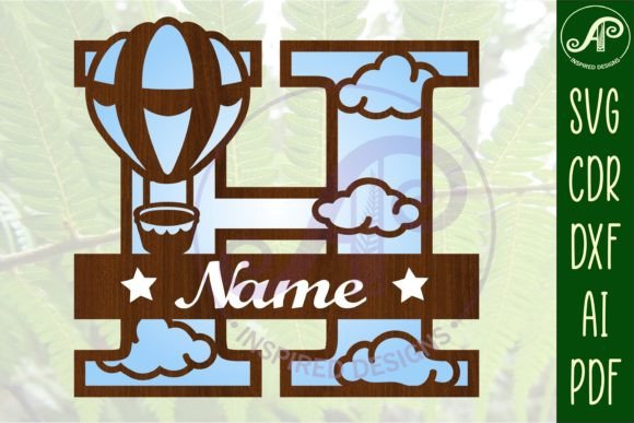 Download Hot Air Balloon Letter H SVG File - Letter Collection