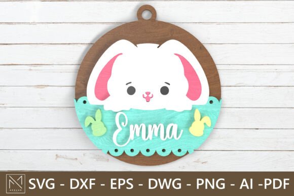 Download Easter Bunny Name Sign - Laser Cut Files - Premium Resources