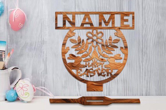 Download Easter Stands Name Sign Laser Cut SVG - Premium Resources