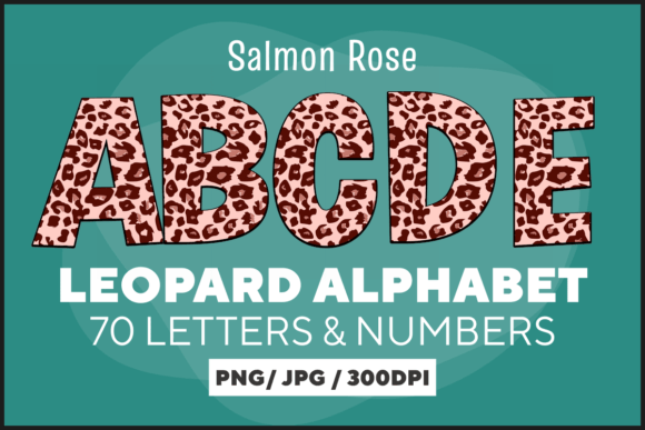 Download Salmon Rose Leopard Letters - Letter Collection