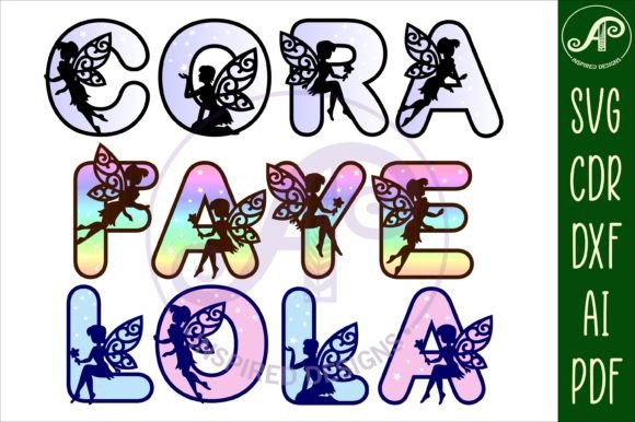 Download Fairy Alphabet Set 47 Letters SVG - Letter Collection